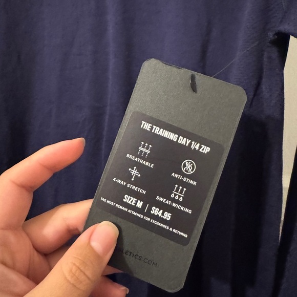 Fabletics Men's The Training Day 1/4 Zip, Training, Performance, NWT MEDIUM - Picture 5 of 7